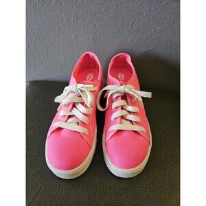 Heelys  Low Top Lace Up Sneaker Heel Wheel Size YOUTH  5 Pink /white Skate Shoes